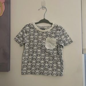 12 months White T-Shirt with Black design.